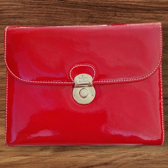 (NWOT) DOONEY & BOURKE® Vintage 12-Month Planning Diary - Glossy Red Leather - Picture 2 of 11
